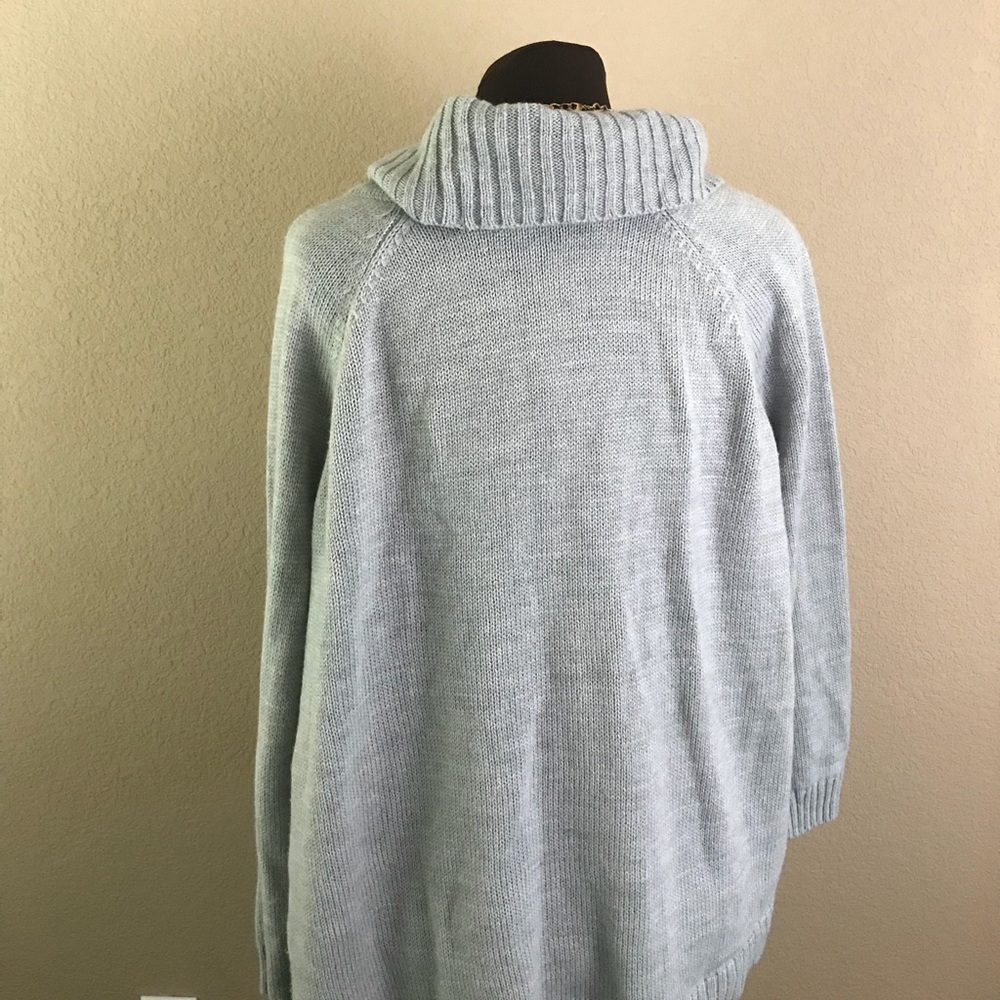 🎉SOLD 🎉Grey Cowl Neck Sweater XXL 20 - Picture 4 of 7